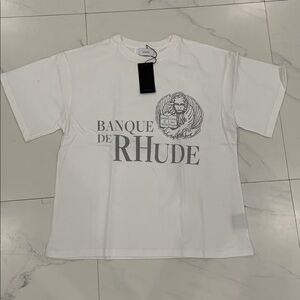 Banque de Rhude White T-Shirt Men’s size Large